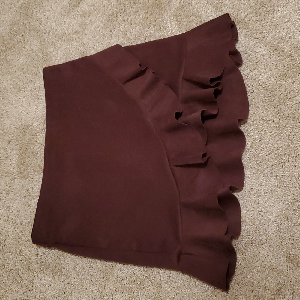 Brown mini skirt